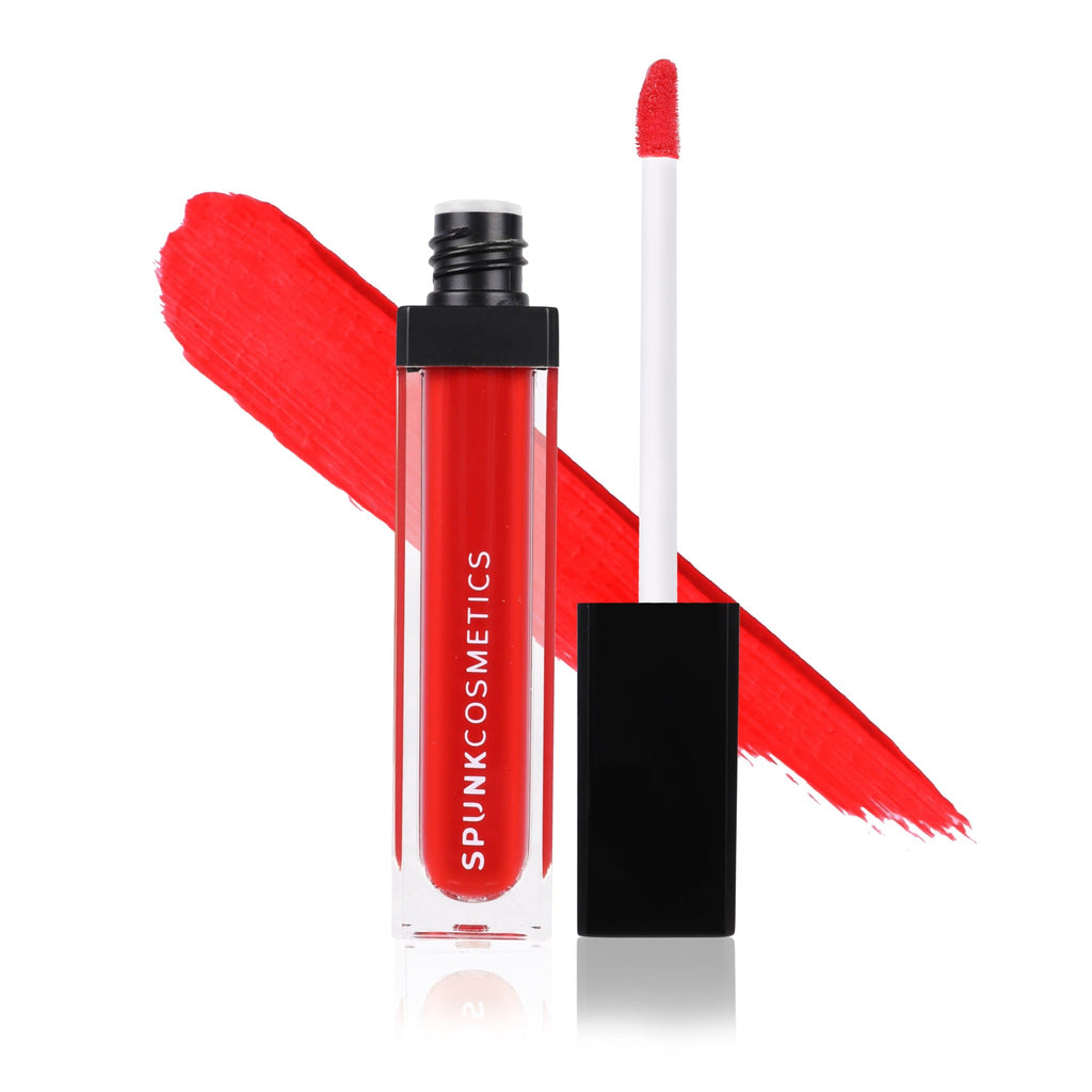 Spunk Cosmetics - Paparazzi |  A bright, fiery red matte liquid lip! This shade is meant to be an attention grabber! 